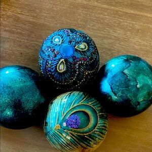 Pier 1 Imports Ceramic Foil Decorative Balls